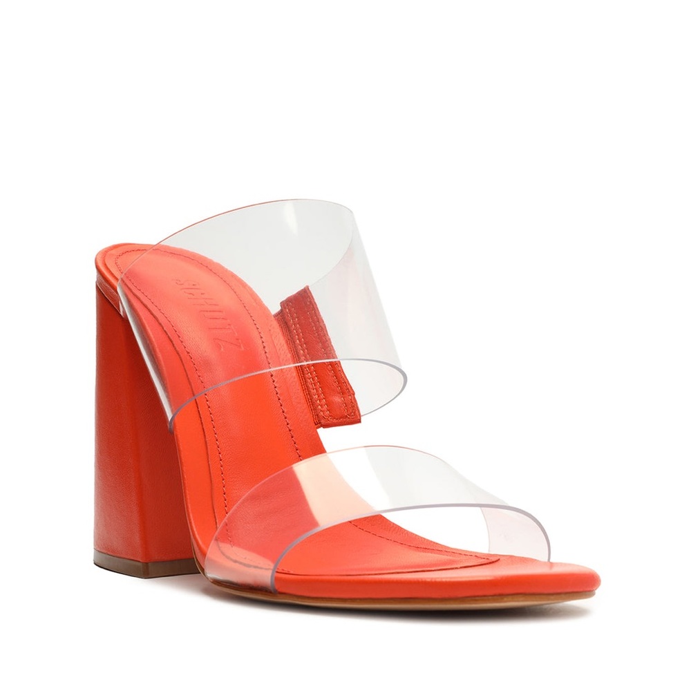 NEW SCHUTZ Retro Victorie High Block Slide Edgy Sandal 8.5 Summer